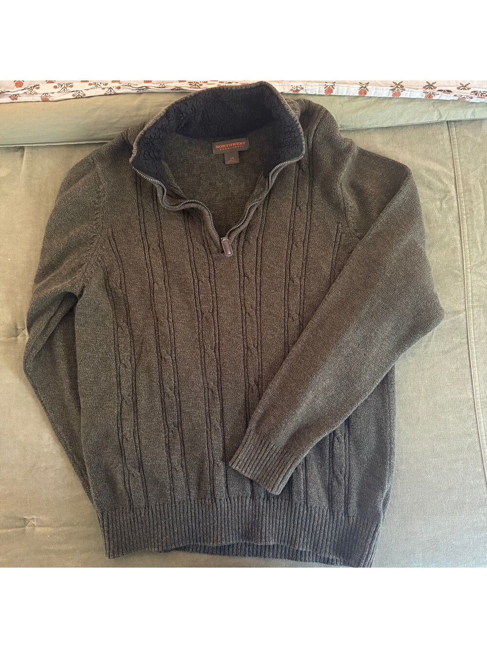 Olive Quarter Zip Pullover